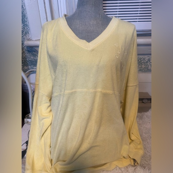 PINK Victoria's Secret Light Yellow Top - Picture 1 of 5